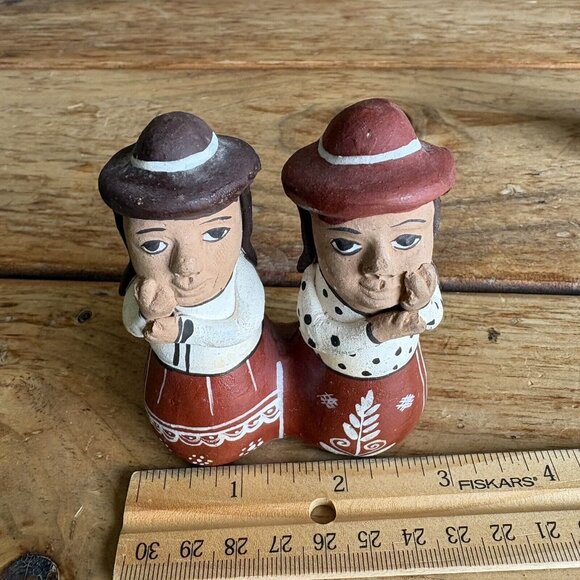 Vintage Ocarinas South American Peruvian Pottery Whistles Clay Lot Of 5 REPAIRS - Picture 15 of 16